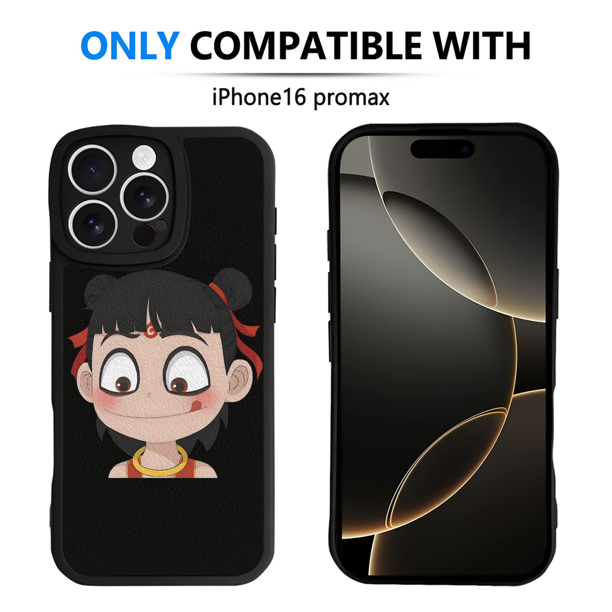 （画像用） Ne Zha 2 ナタ 魔童の大暴れ 【iPhone 16シリーズ対応】シリコンスマホケース（レザー調） 材質：シリコン